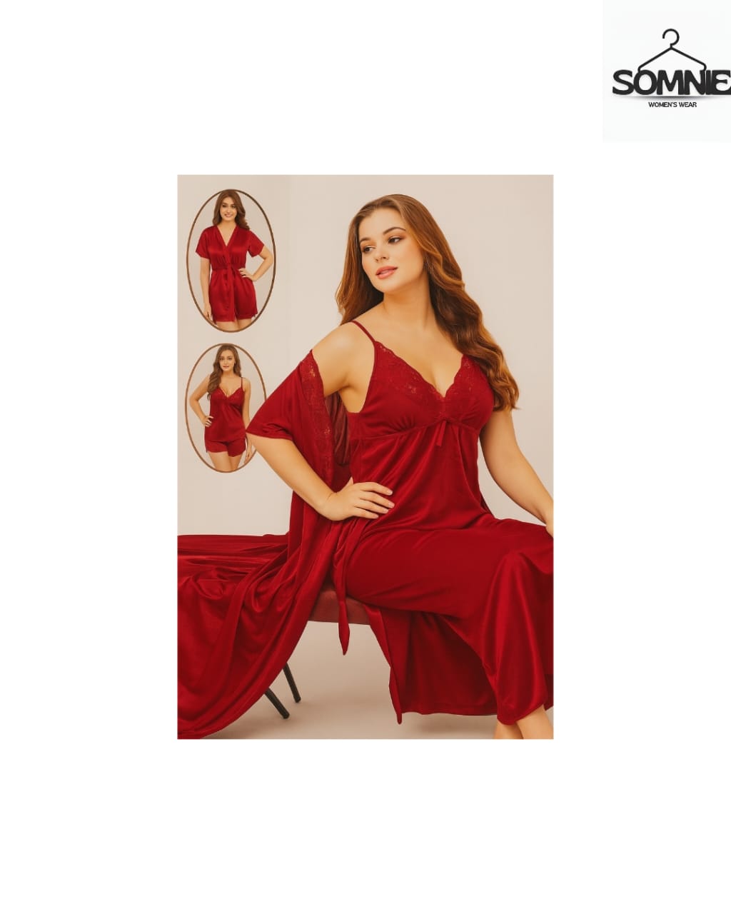 Luxury Silk Nighty Set - Image 3